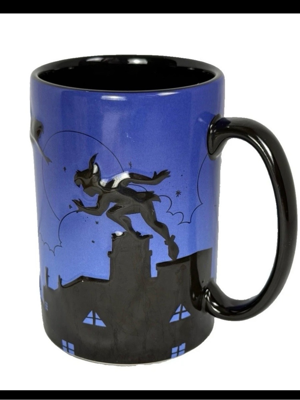 Disney Pixar Peter Pan Wendy Tinker Bell 3D Raised Silhouette Coffee Tea Mug Cup